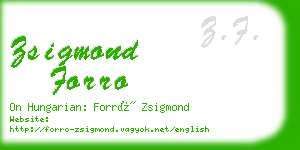 zsigmond forro business card